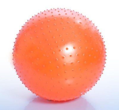Мяч для занятий лечебной физкультурой (массажный,  АВС, с насосом, 75см., оранжевый) М -175