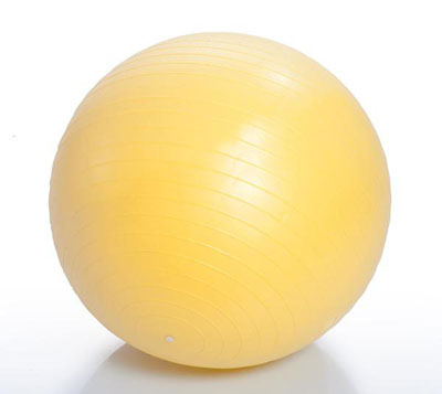 Мяч для занятий лечебной физкультурой (АВС, с насосом, 55см., желтый) М-255